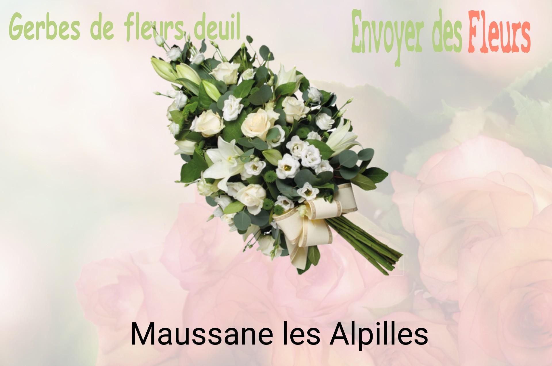 Gerbe de fleurs de deuil livrée à Maussane-les-Alpilles